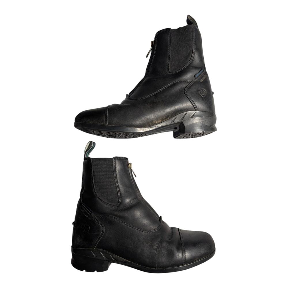 Ariat Heritage IV Zip Black Leather Paddock Western Equestrian Ankle Boots Sz 6
